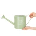 Pot de fleurs, arrosoir décoratif, jardinière en zinc vert menthe, Ø16,5 cm | Floristik24.fr