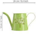 Arrosoir décoratif en métal, motif pissenlit, vert, 12 cm de haut, lot de 2, vase décoratif, style shabby chic | Floristik24.fr