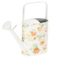 Floristik24 Arrosoir décoratif vintage en métal à motif de rose, décoration de jardin estivale, pot de fleurs nostalgique, H31,5 cm