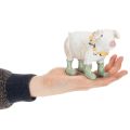 Décoration cochon avec bottes en résine – Figurine humoristique avec fleurs 15,5 cm | Floristik24.fr