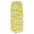 Floristik24 Cordon feutre avec fil de laine jaune pastel 20m