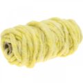 Floristik24 Cordon feutre avec fil de laine jaune pastel 20m