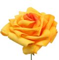 Floristik24 Roses en mousse jaune foncé Ø10cm 8pcs