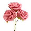 Floristik24 Rose en mousse Ø 8cm rose 18p