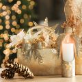 Lot de 4 nœuds décoratifs à paillettes or avec clip 11 cm | Floristik24.fr