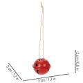 Lot de 9 clochettes décoratives en métal rouge avec motif étoile, diamètre 3 cm | Floristik24.fr