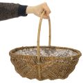 Panier en osier naturel avec film plastique – Lot de 3 tailles | Floristik24.fr
