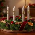 Set de 4 chiffres en métal doré 1 à 4 avec pins pour bougies d’Avent, 4 cm | Floristik24.fr