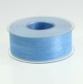 Floristik24 Ruban organza bleu 40mm 50m