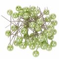 Floristik24 Épingles à tête perlée vert pomme Ø10mm 60mm – Lot de 50