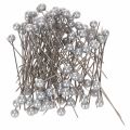 Floristik24 Aiguilles à tête perlée Ø6 mm x 65 mm argentées, boîte de 100 pièces