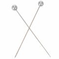 Aiguilles à tête perlée Ø6 mm x 65 mm argentées, boîte de 100 pièces | Floristik24.fr
