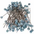Floristik24 Épingles à tête perle turquoise Ø6mm 65mm 100 pièces