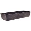 Floristik24 Jardinière rectangle en plastique gris anthracite – 37 cm pour décoration intérieure et extérieure