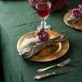 Assiette en plastique Ø33cm dorée effet feuille d'or | Floristik24.fr