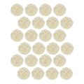 Boule en rotin blanchie crème Ø5cm décoration de table lot de 24 | Floristik24.fr