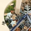 Bougeoir en métal sur piquet,