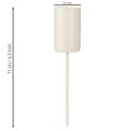 Bougeoir en métal sur piquet, beige, H11cm, 4 pièces | Floristik24.fr