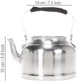 Théière décorative vintage en métal aspect zinc Ø19 cm H15 cm | Floristik24.fr