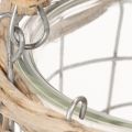Lanterne suspendue, verre, métal, osier, Ø14,5 cm, 2 pièces | Floristik24.fr