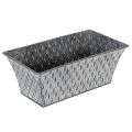 Floristik24 Coupe rectangulaire en zinc motif losanges 22x12 cm