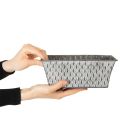 Coupe rectangulaire en zinc motif losanges 22x12 cm | Floristik24.fr