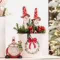 Figurines de nain en céramique avec chapeau champignon rouge, lot de 2, 17 cm | Floristik24.fr